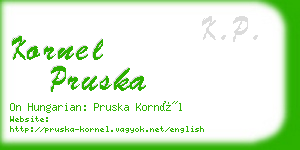 kornel pruska business card